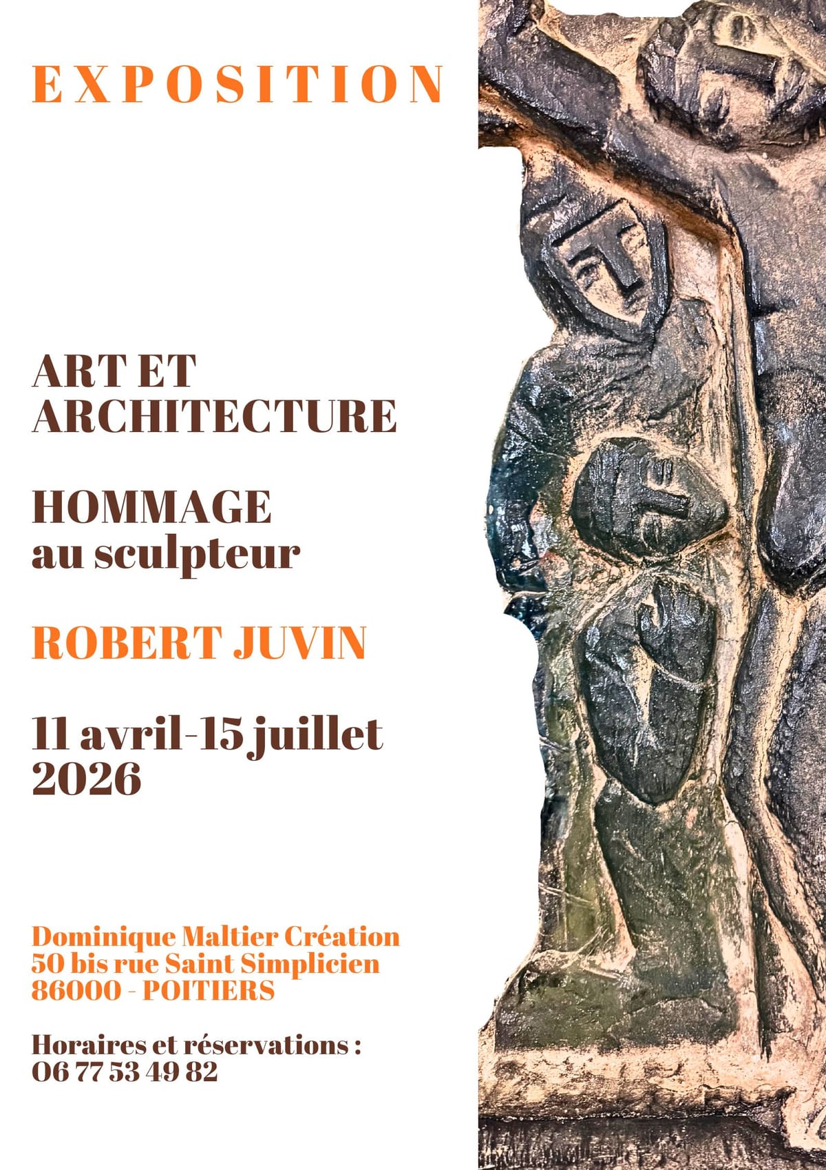 Hommage au sculpteur Robert Juvin — Poitiers
