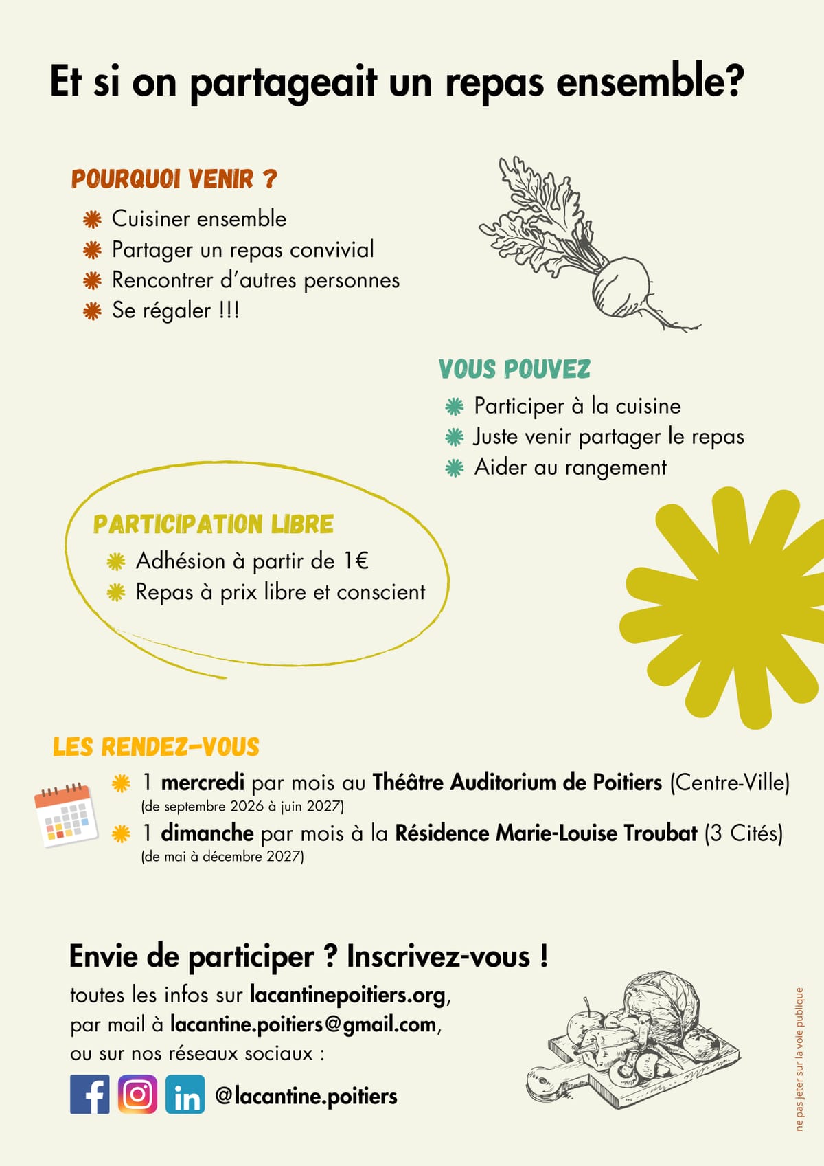 ? Un repas convivial à La Cantine — Poitiers
