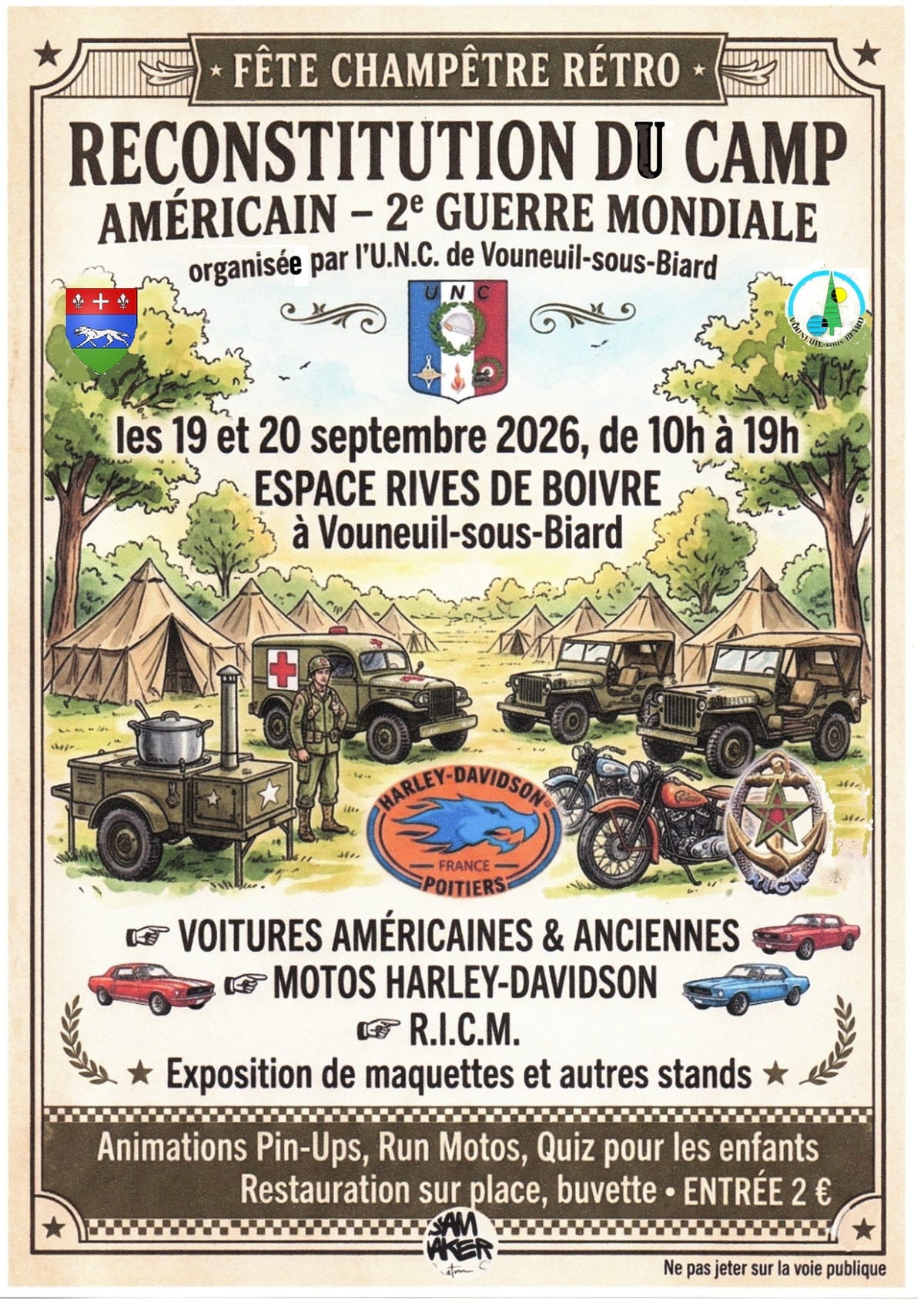 Reconstitution d'un Camp Américain — Vouneuil-sous-Biard
