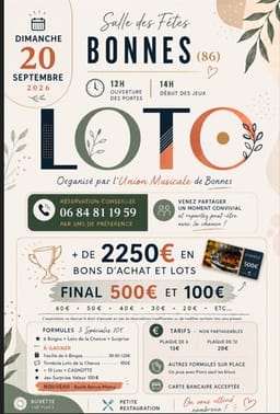 LOTO par l'Union Musicale — Bonnes