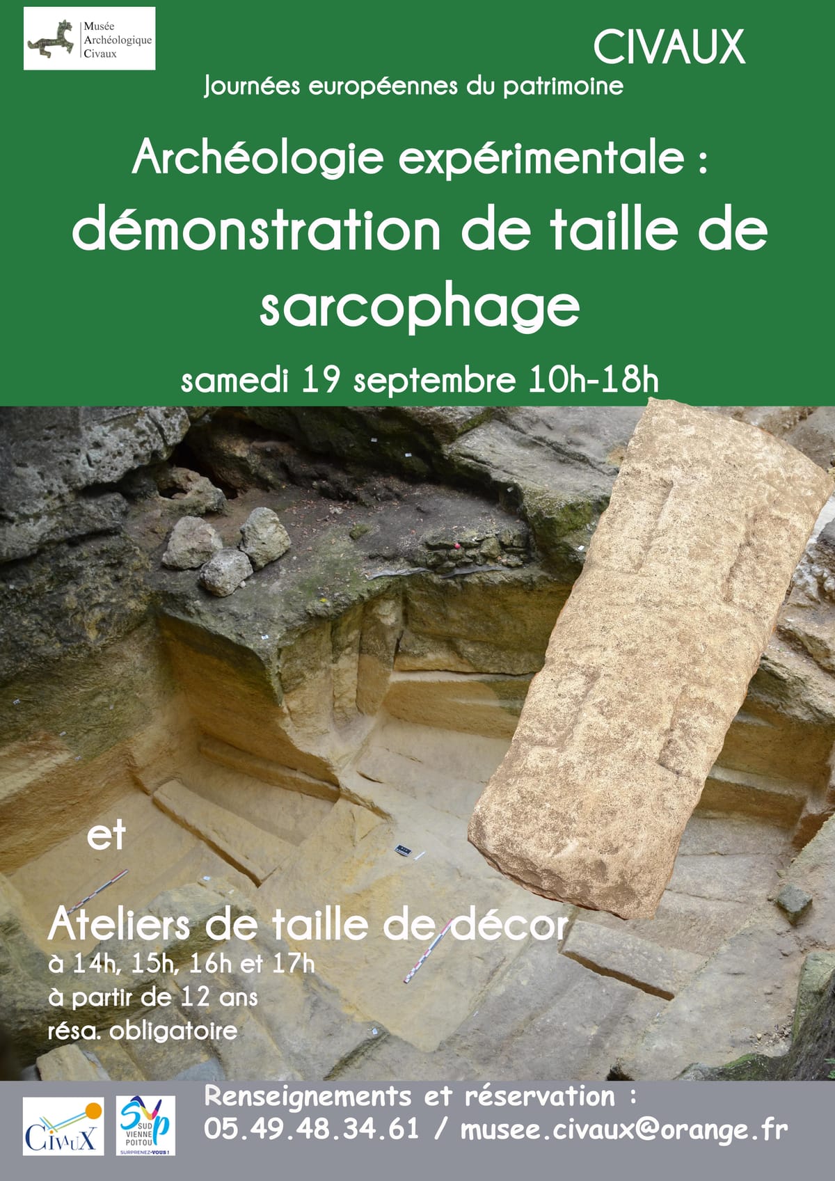 Atelier "décors de sarcophage" — Civaux