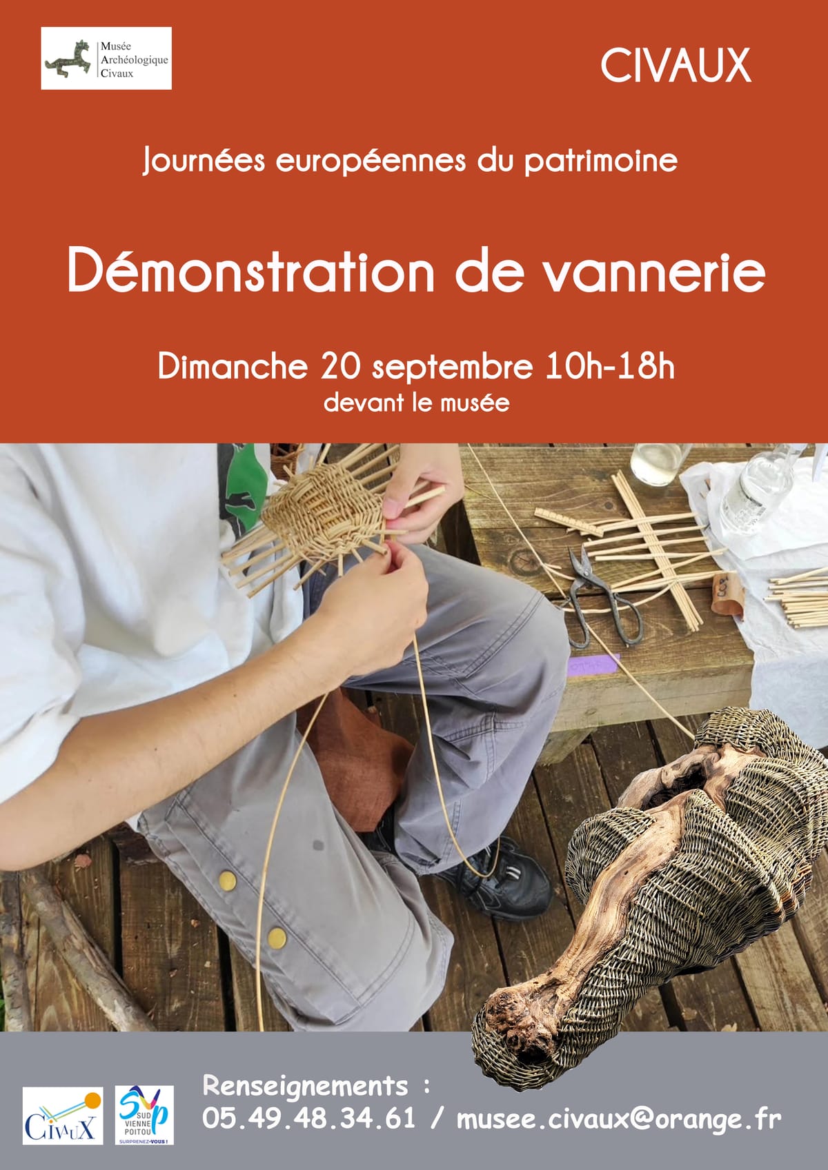 Démonstration de vannerie — Civaux