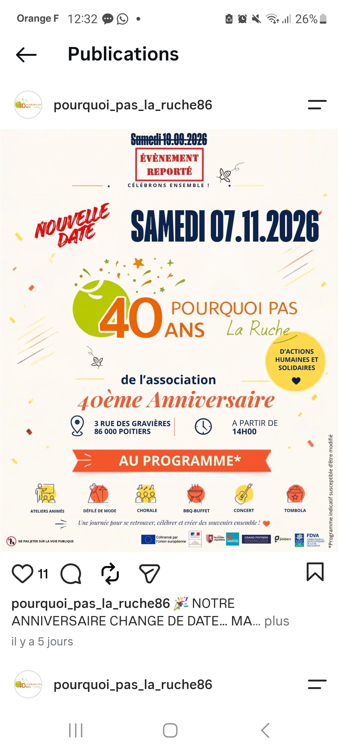40 ans de POURQUOI PAS LA RUCHE — Poitiers