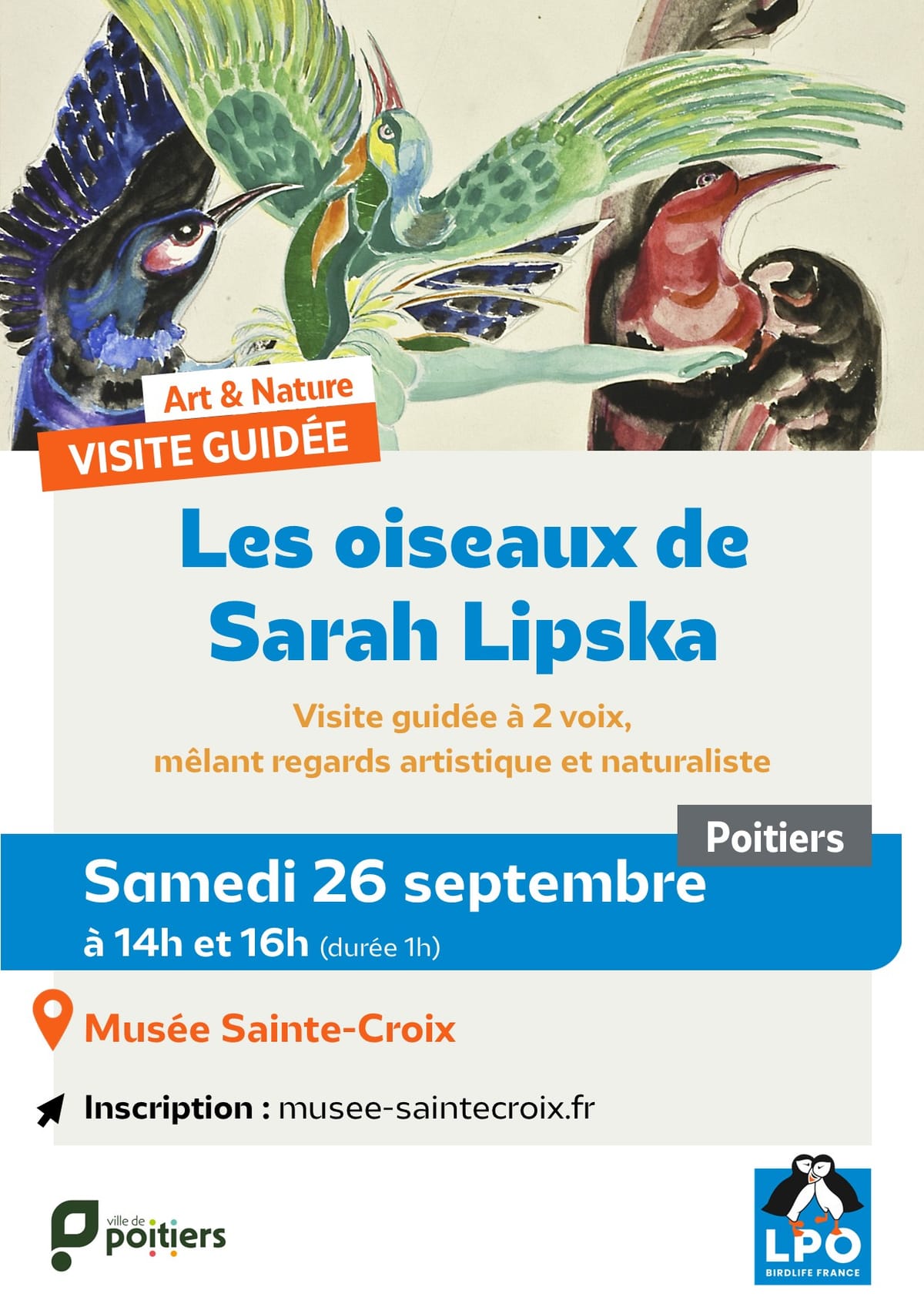 Les oiseaux de Sarah Lipska — Poitiers
