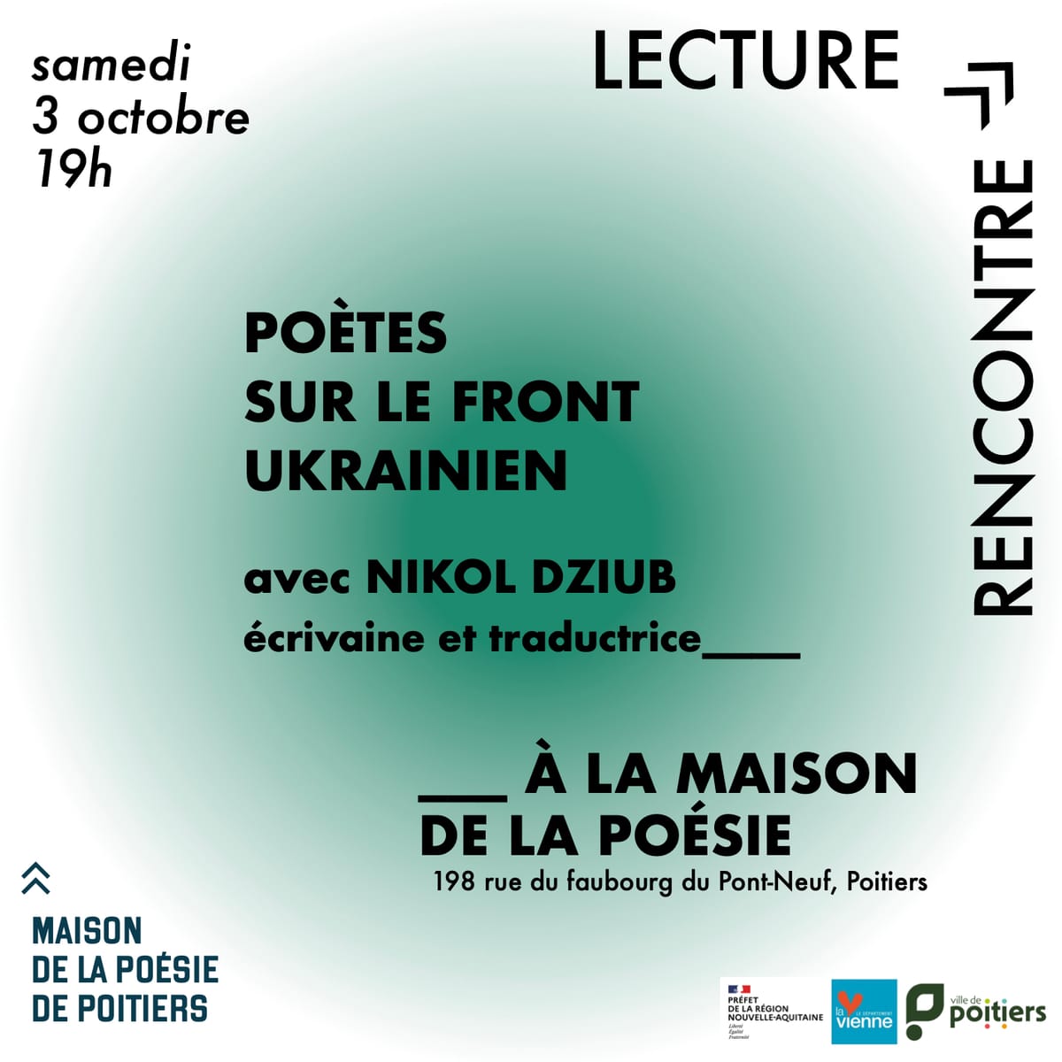 POÈTES SUR LE FRONT UKRAINIEN — Poitiers