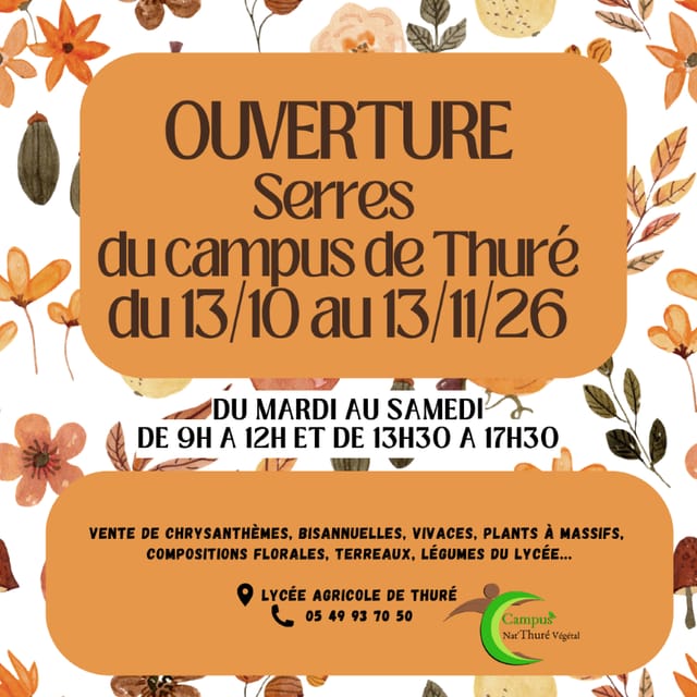 Ouverture serres campus Thuré — Thuré