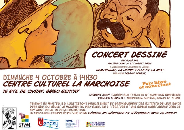 CONCERT DESSINÉ + DÉDICACE — Gençay