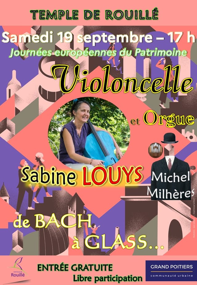 Violoncelle & orgue de Bach à Glass — Rouillé