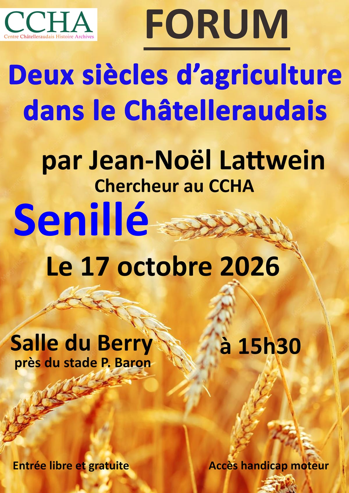 FORUM /CONFERENCE — Senillé