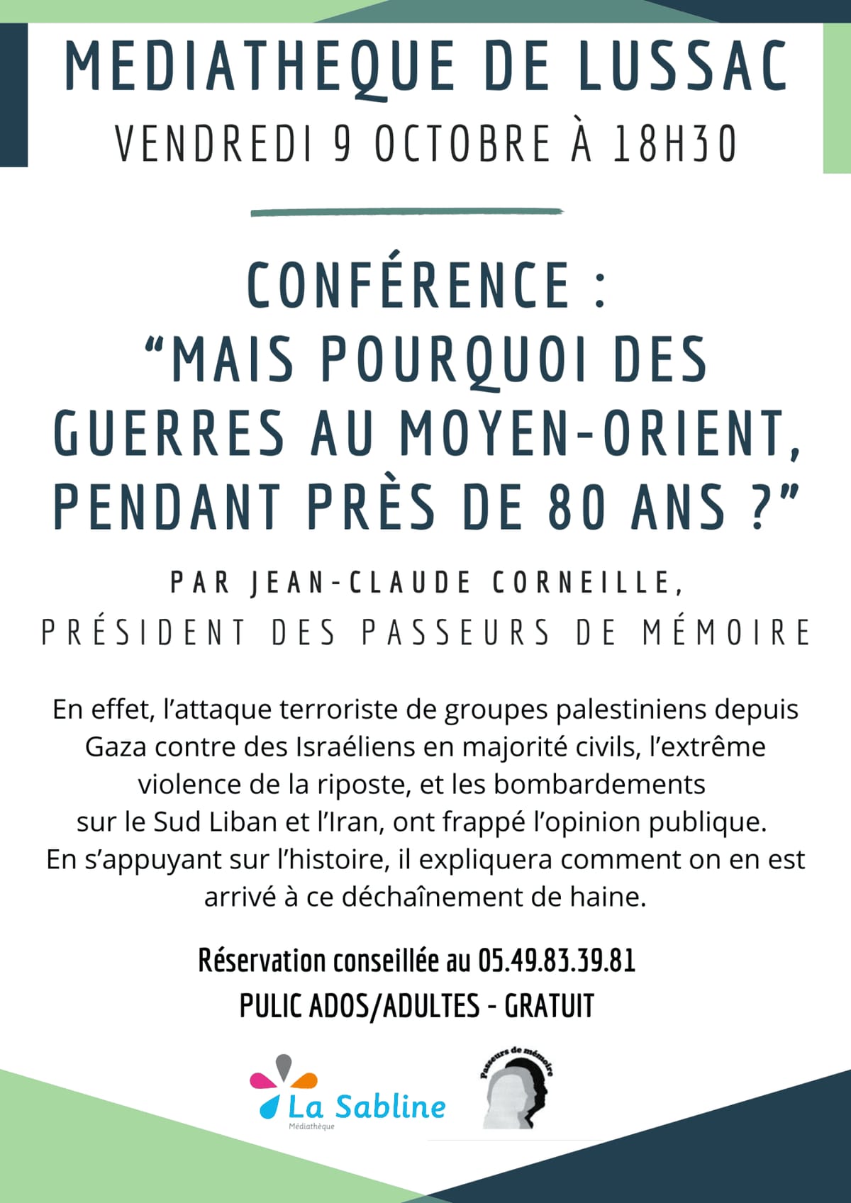 CONFÉRENCE — Lussac-les-Châteaux