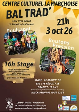 Bal Trad et stage de danse — Saint Maurice la Clouère