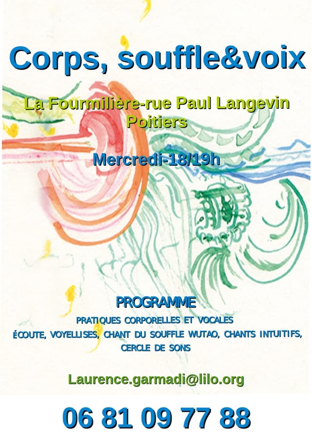 Atelier, corps, souffle, voix — Poitiers