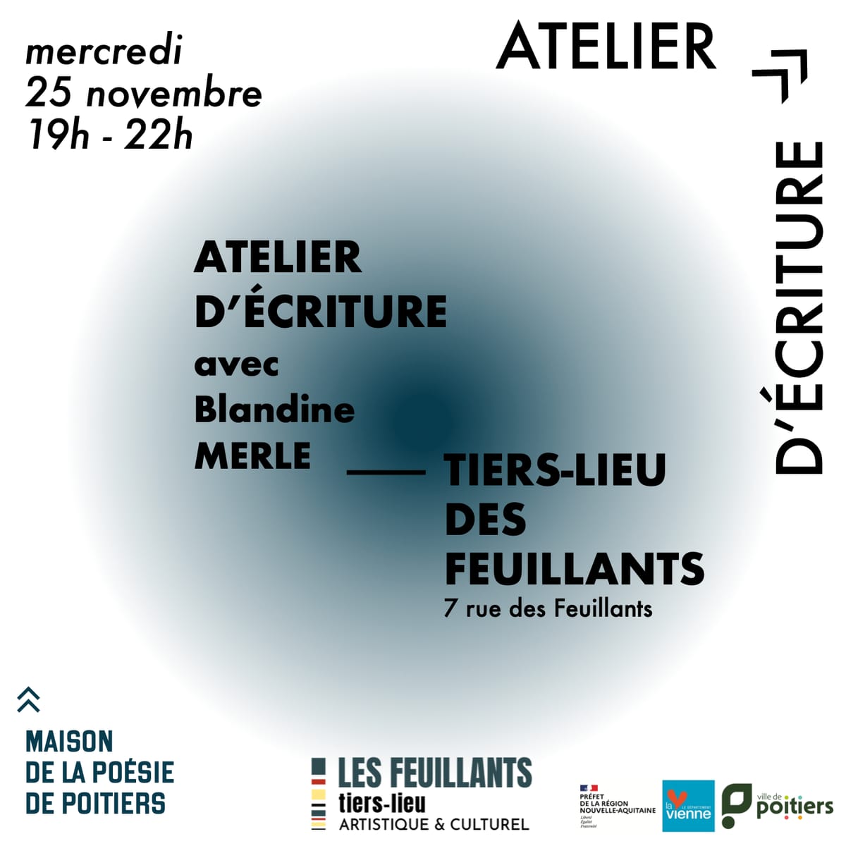 Atelier d'écriture — Poitiers