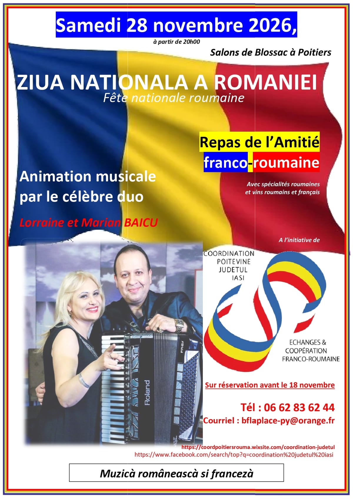 Soirée de l'Amitié franco-roumaine — Poitiers