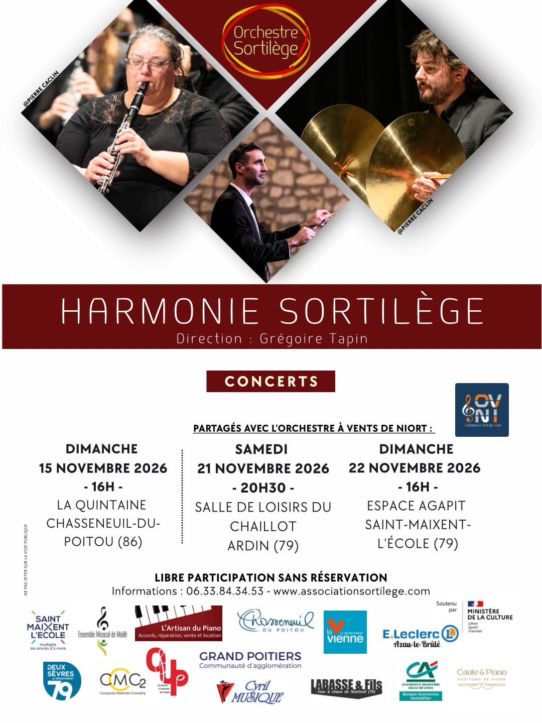 Concerts de l'Harmonie Sortilège - — Chasseneuil-du-Poitou