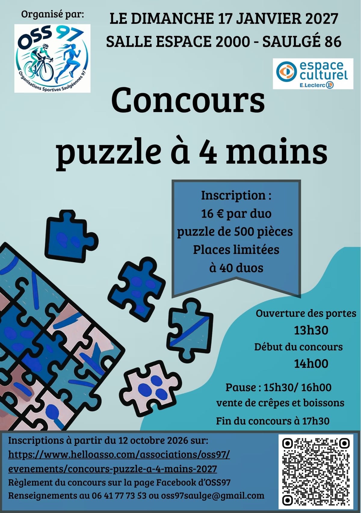Concours de puzzle à 4 mains — Saulgé